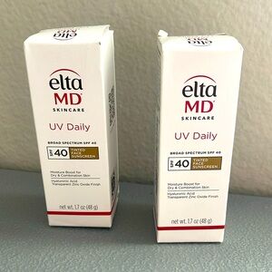 Elta MD UV Daily Tinted Face Sunscreen SPF 40 1.7Oz New (2 pack) Exp +10/2026++